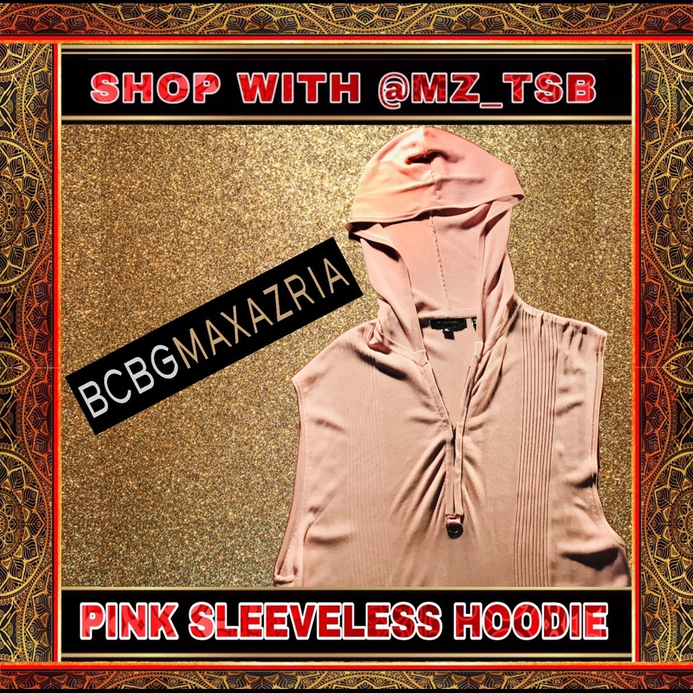 💗💗BCBGMAXAZRIA PINK SLEEVELESS HOODIE💗💗